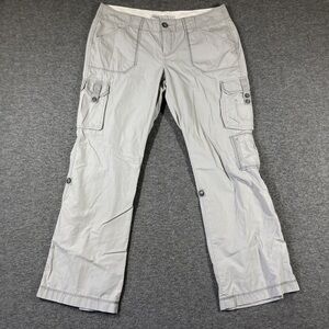 Y2K Old Navy Cargo Parachute‎ Pants Womens Regular 14 Gray